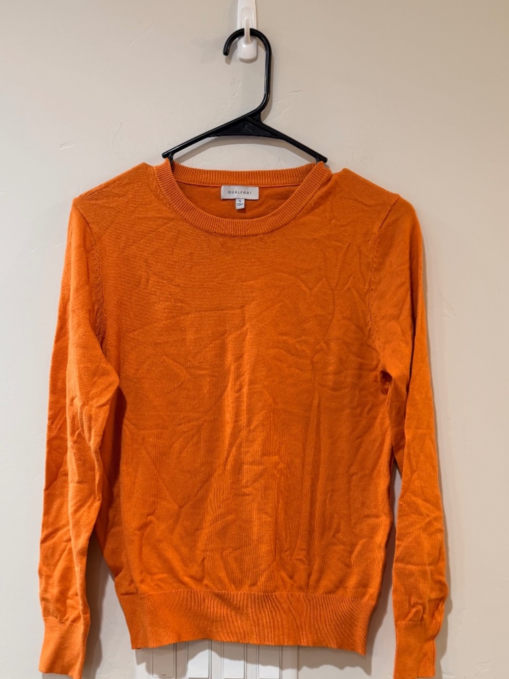 QUALFORT Orange Fall Sweater Women's Size S Small